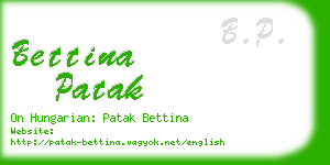 bettina patak business card